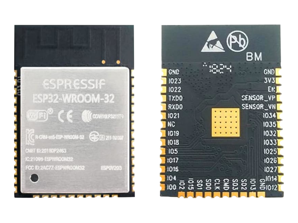 ESP32-WROOM-32 Module (Front and Back)