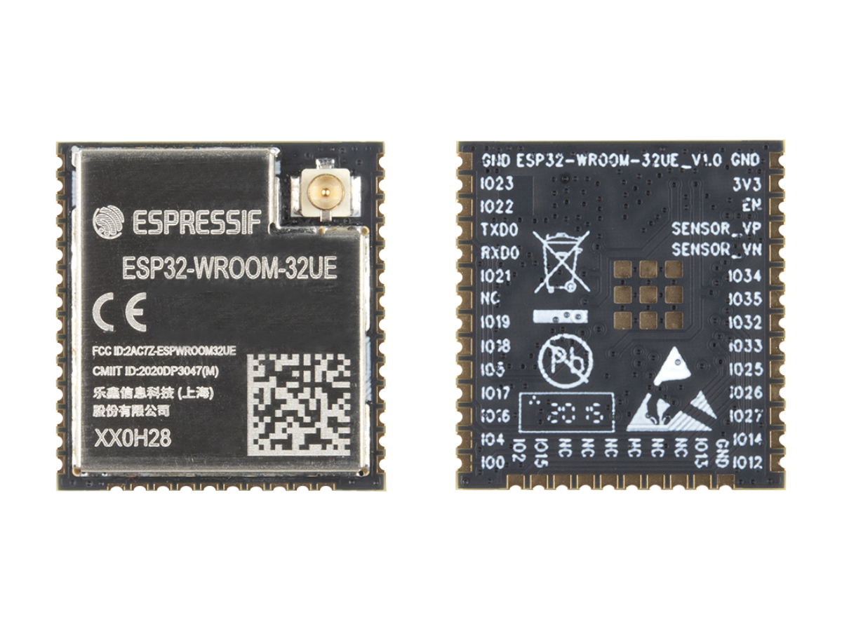 ESP32-WROOM-32UE Module (Front and Back)