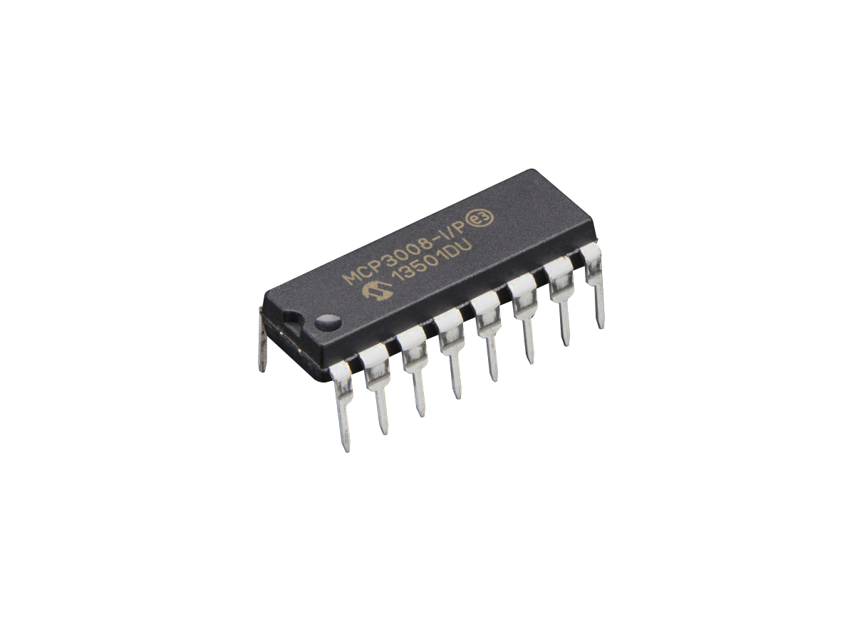 Microchip MCP3008-I/P 10-Bit ADC IC