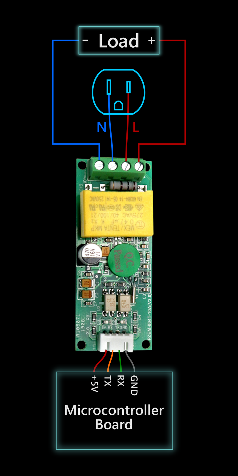 PZEM-004T-10A AC Module Hookup for Microcontroller