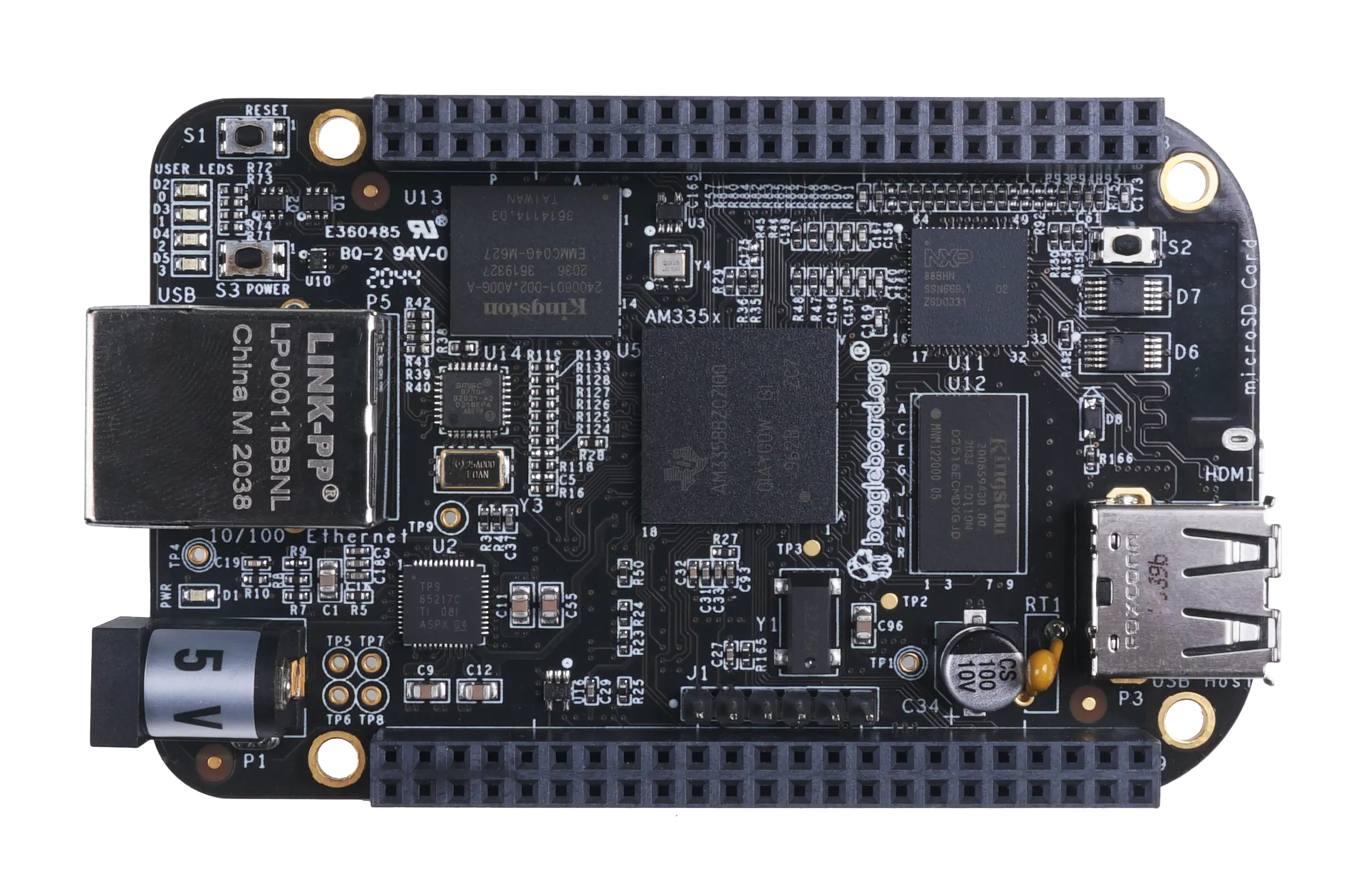 BeagleBone Black RevC Top View