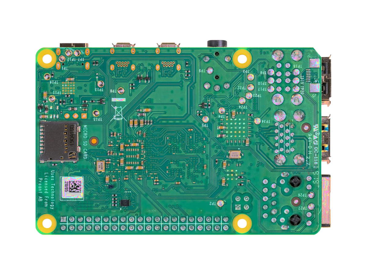 Raspberry Pi 4B Bottom View