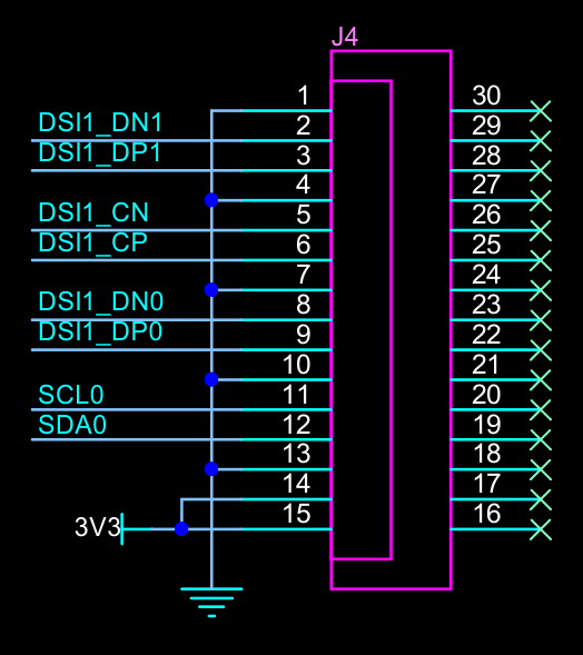 Raspberry Pi 4B DSI Connector Pinout