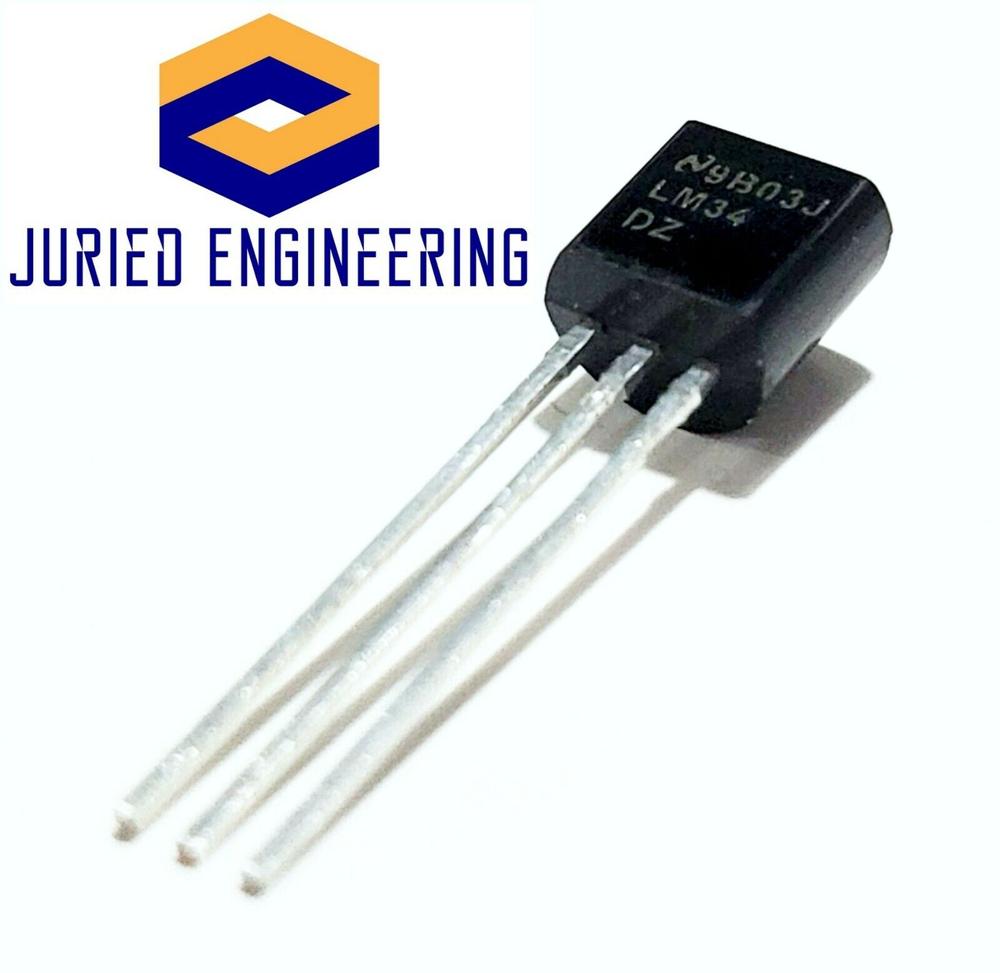 Juried Engineering LM34DZ TO-92 Analog Temperature Sensor Fahrenheit Scale Calibration (2PCS)