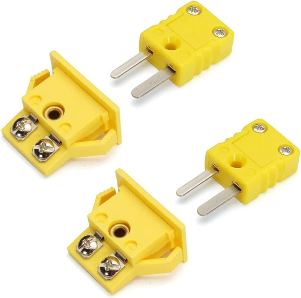 SeaISee K-Type Panel Mount Thermocouple Miniature Socket and Plug Connector (2 Sets)