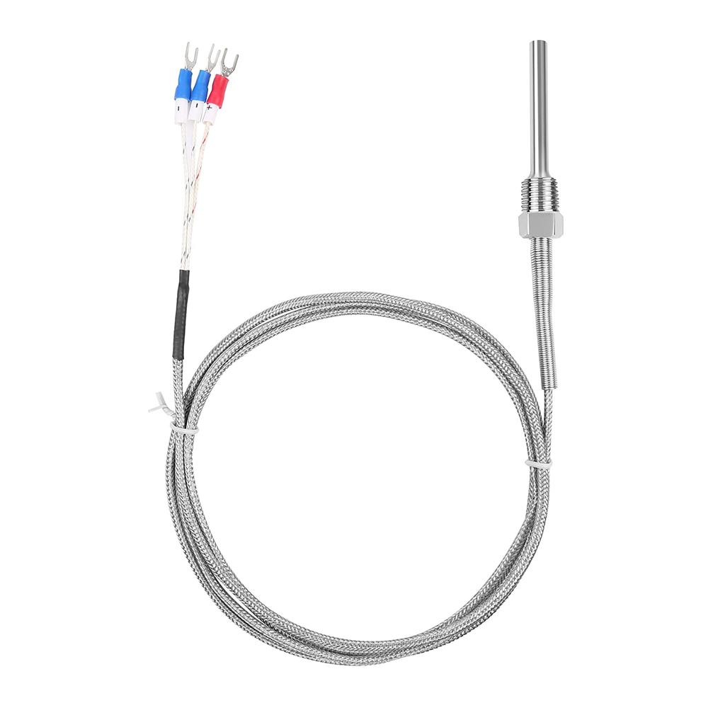 Jaybva Stainless Steel Waterproof 3 Wire PT100 RTD Sensor Probe