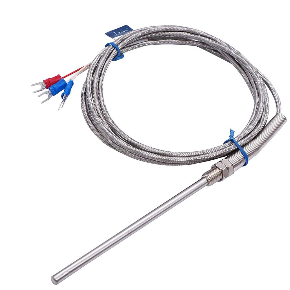 TWTADE Stainless Steel PT100 RTD Temperature Sensor Probe - 3 Wire