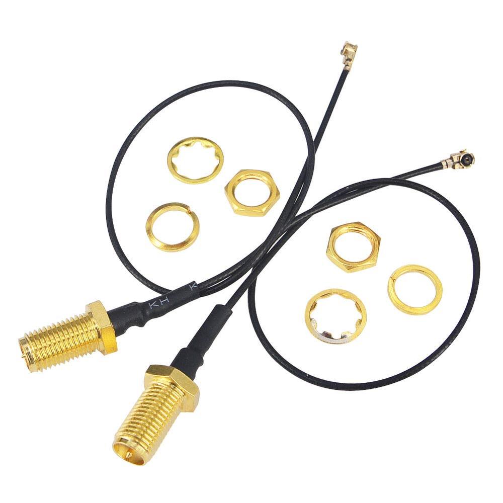 OneLinkMore RP-SMA Female to uFL/IPEX 4 Inch Cable (2PCS)