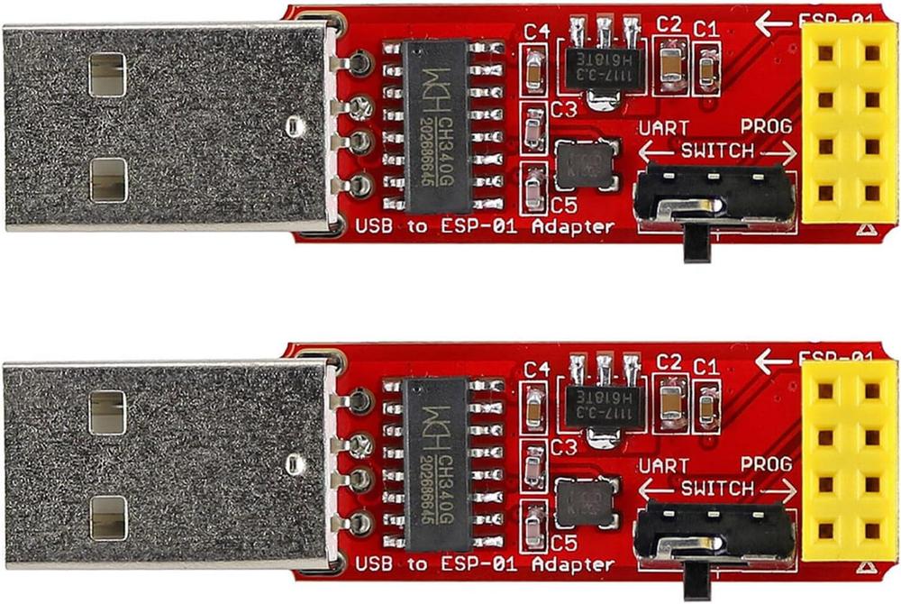 Wishiot ESP-01/ESP-01S USB Programmer Adapter (2PCS)