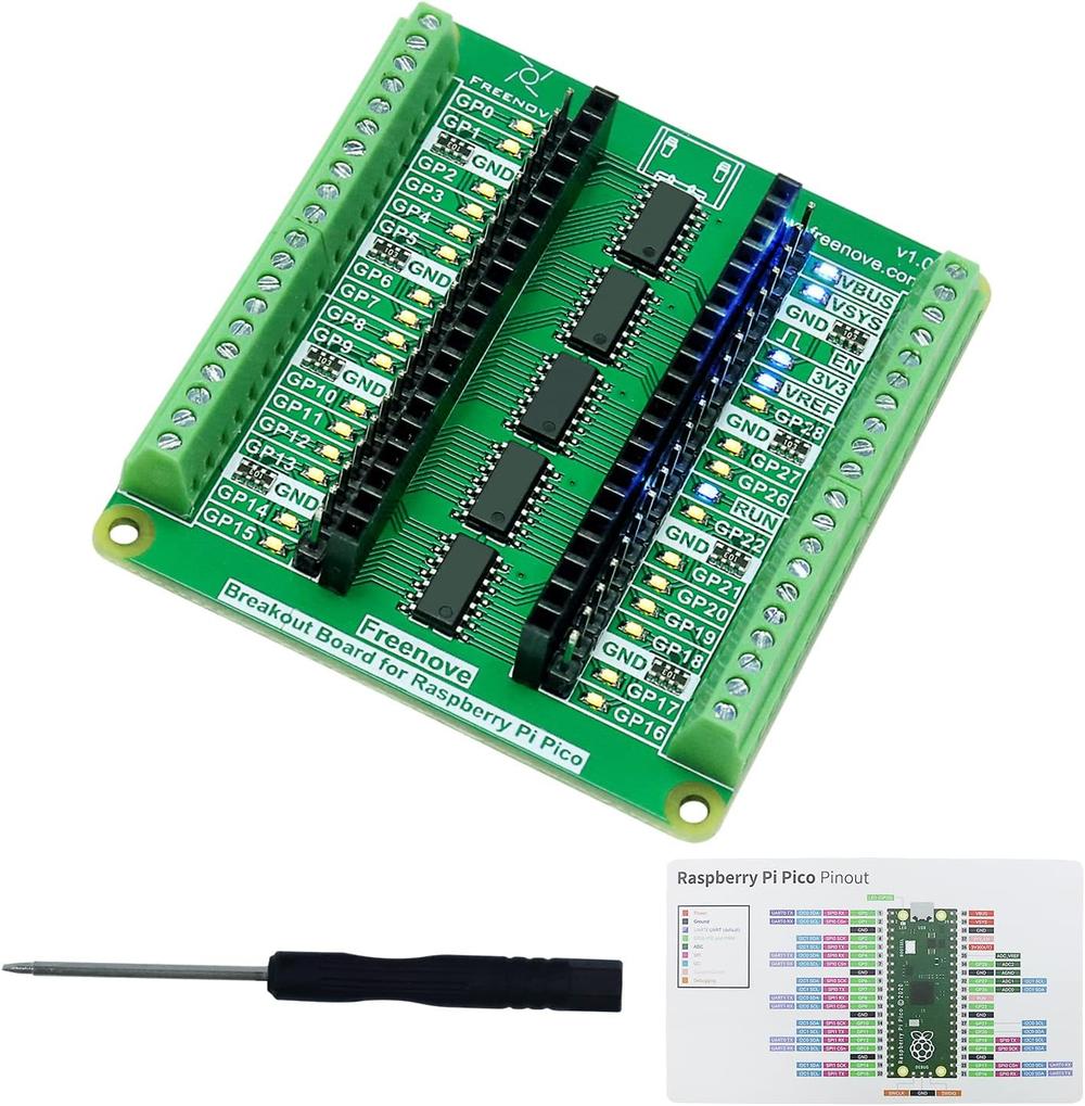 FREENOVE Terminal Breakout Board for Raspberry Pi Pico