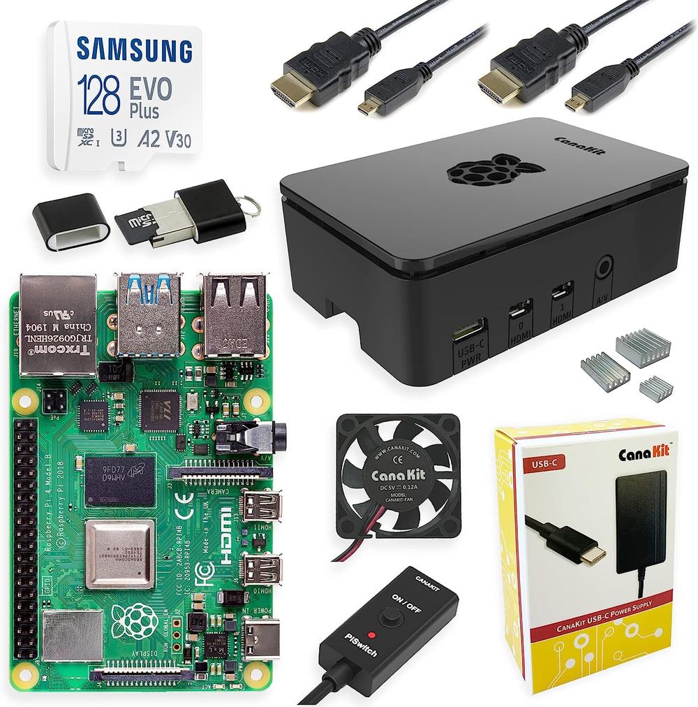 CanaKit Raspberry Pi 4 Extreme Kit - 128GB Edition (4GB RAM)