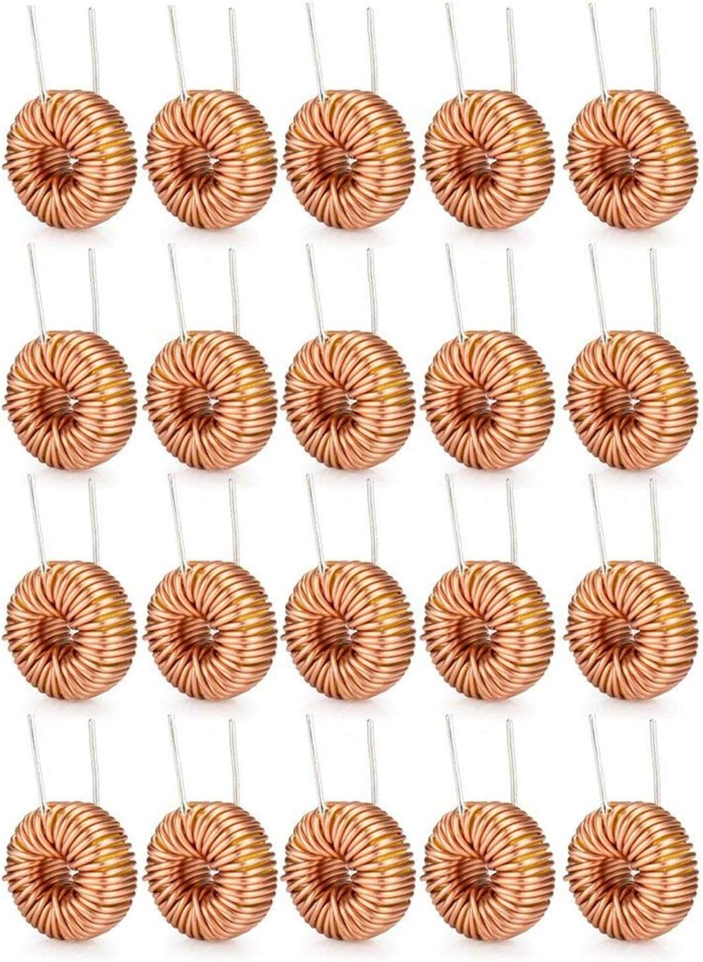 DIYhz Toroid Core Inductor Copper Wire Wind Wound 100uH 6A Coil (20PCS)