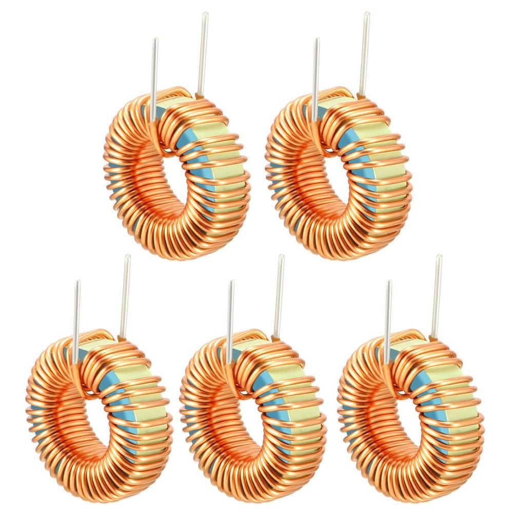 uxcell Vertical Toroid Magnetic Inductor Monolayer Wire Wind Wound 100uH 8A Inductance Coil (5PCS)