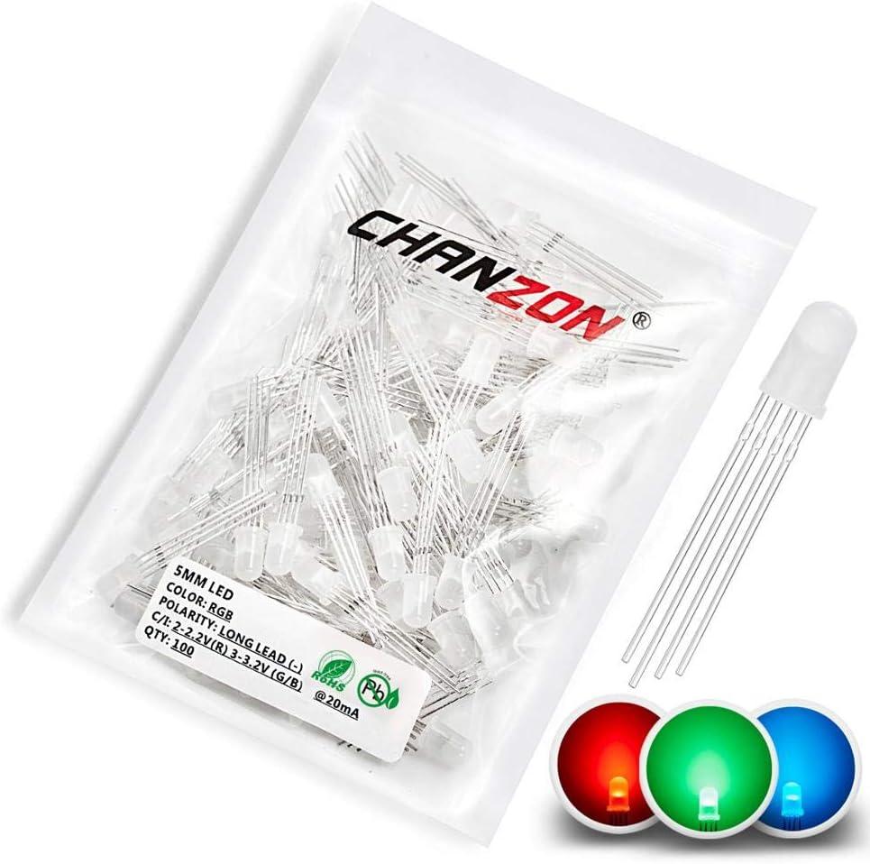 Chanzon 5mm RGB 4Pin LED Diodes Common Cathode (100PCS)