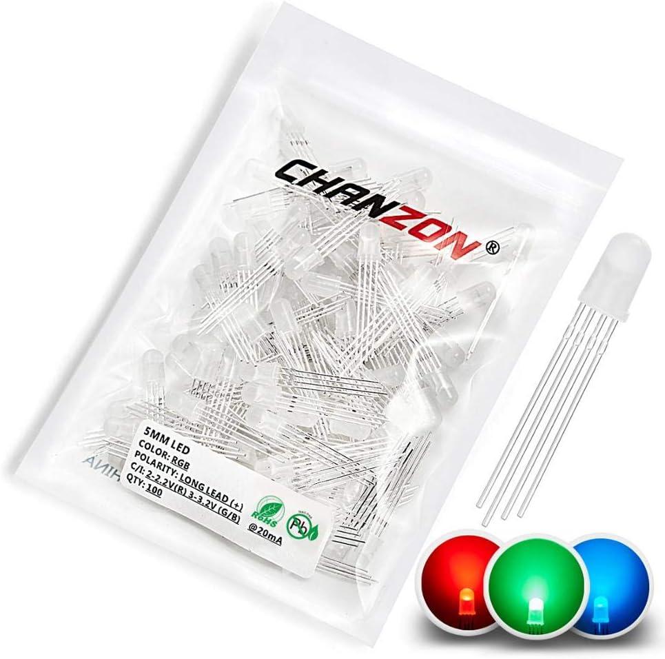 Chanzon 5mm RGB 4Pin LED Diodes Common Anode (100PCS)