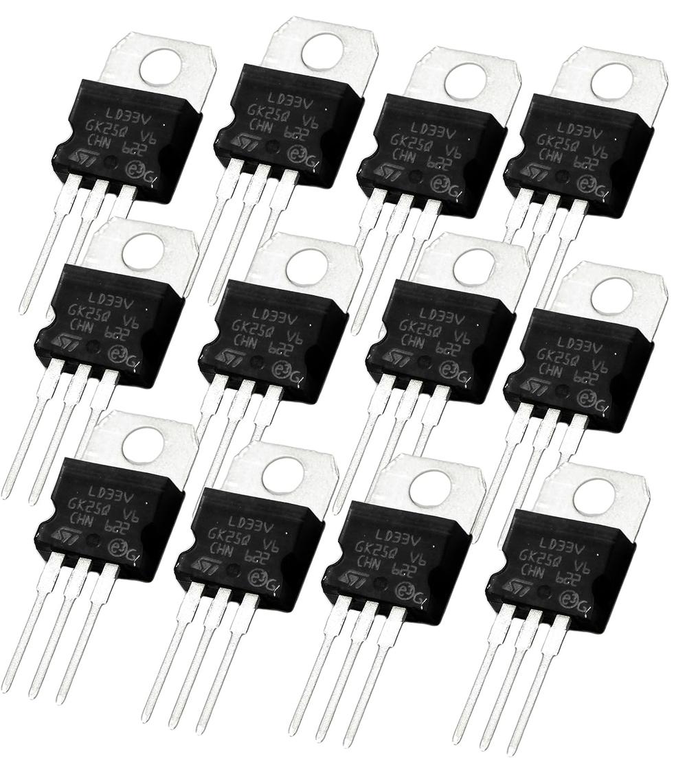 STMicroelectronics LD1117V33 3.3V Voltage Regulator (12PCS)