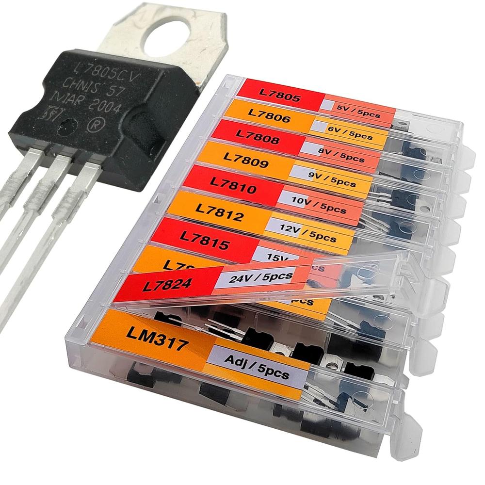 EEEEE Linear Voltage Regulator Kit (50PCS, 10 Values)