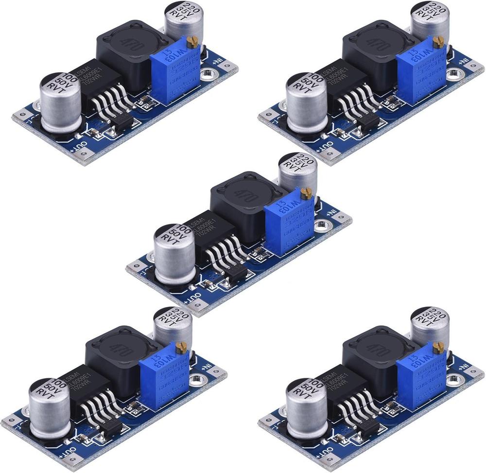 HiLetgo XL6009 DC-DC Boost Converter Module Adjustable 3.0V to 32V Input, 5V to 35V Output, 400kHz 4A (5PCS)