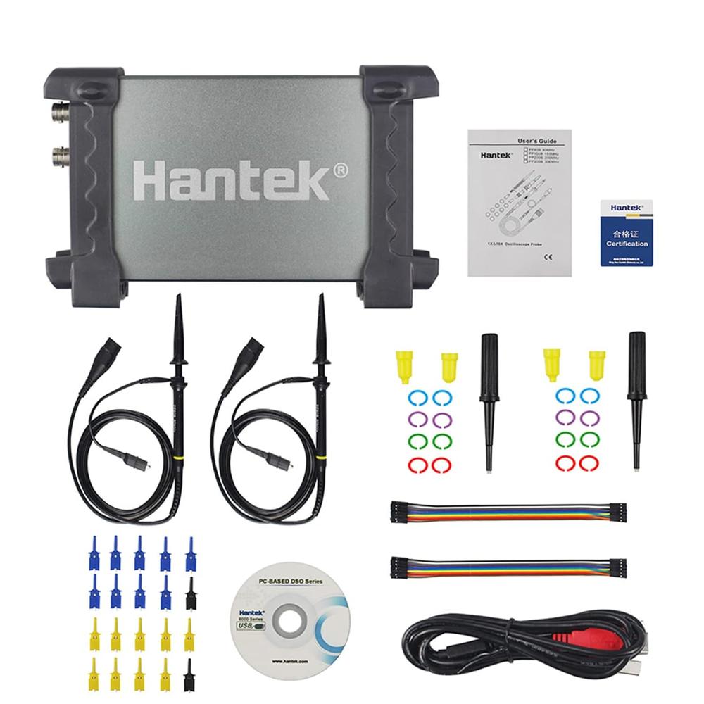 Hantek 6022BL Digital PC USB 20MHz Oscilloscope 2 Channels + Logic Analyzer 16 Channels