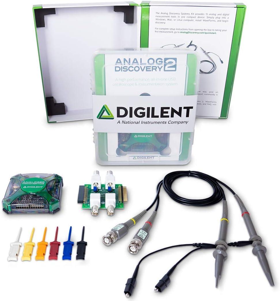 Analog Discovery 2 Systems Kit: USB 30MHz Oscilloscope 100MS/s & Logic Analyzer