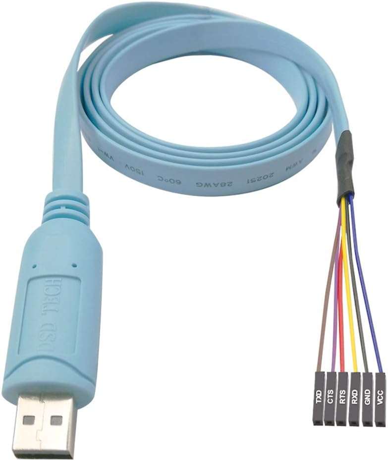 DSD TECH SH-U09BL USB to TTL Serial Cable (1.2m/4ft) with CP2102N Chip