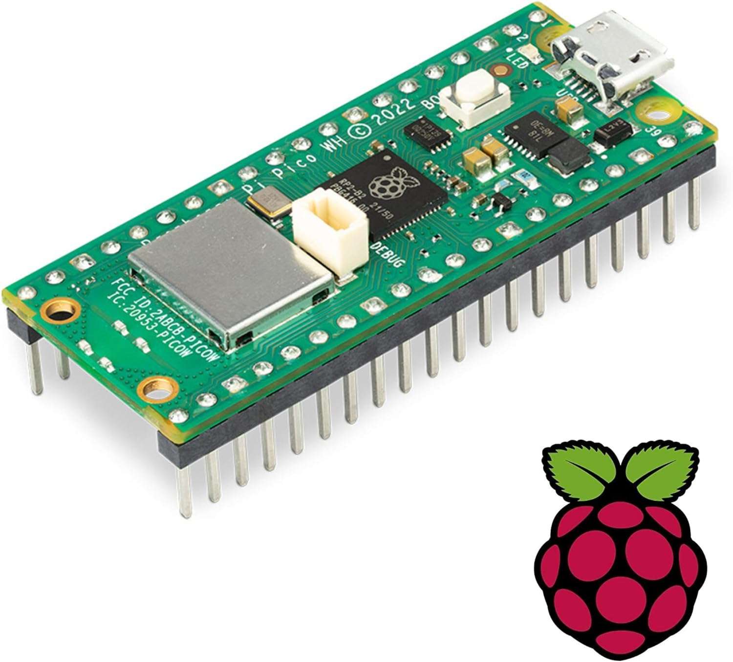 Vis Viva Raspberry Pi Pico WH RP2040 Microcontroller Board