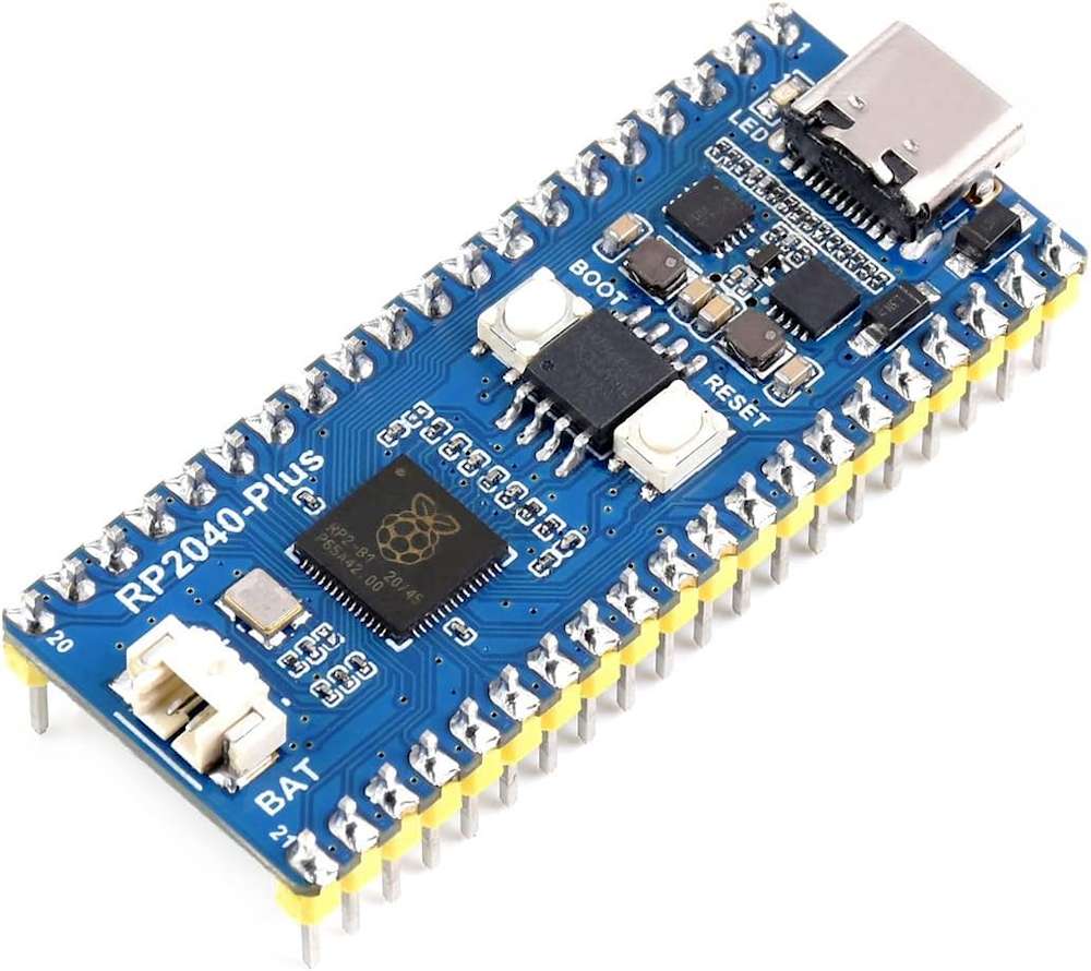 Waveshare RP2040-Plus (4MB Flash) Microcontroller Board with Pre-Soldered Headers