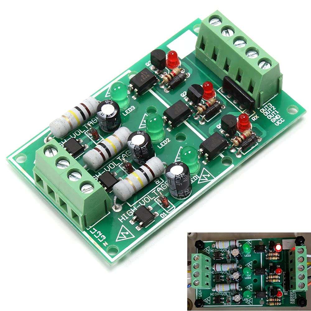 3 Channel 220V AC Optocoupler Isolation Module