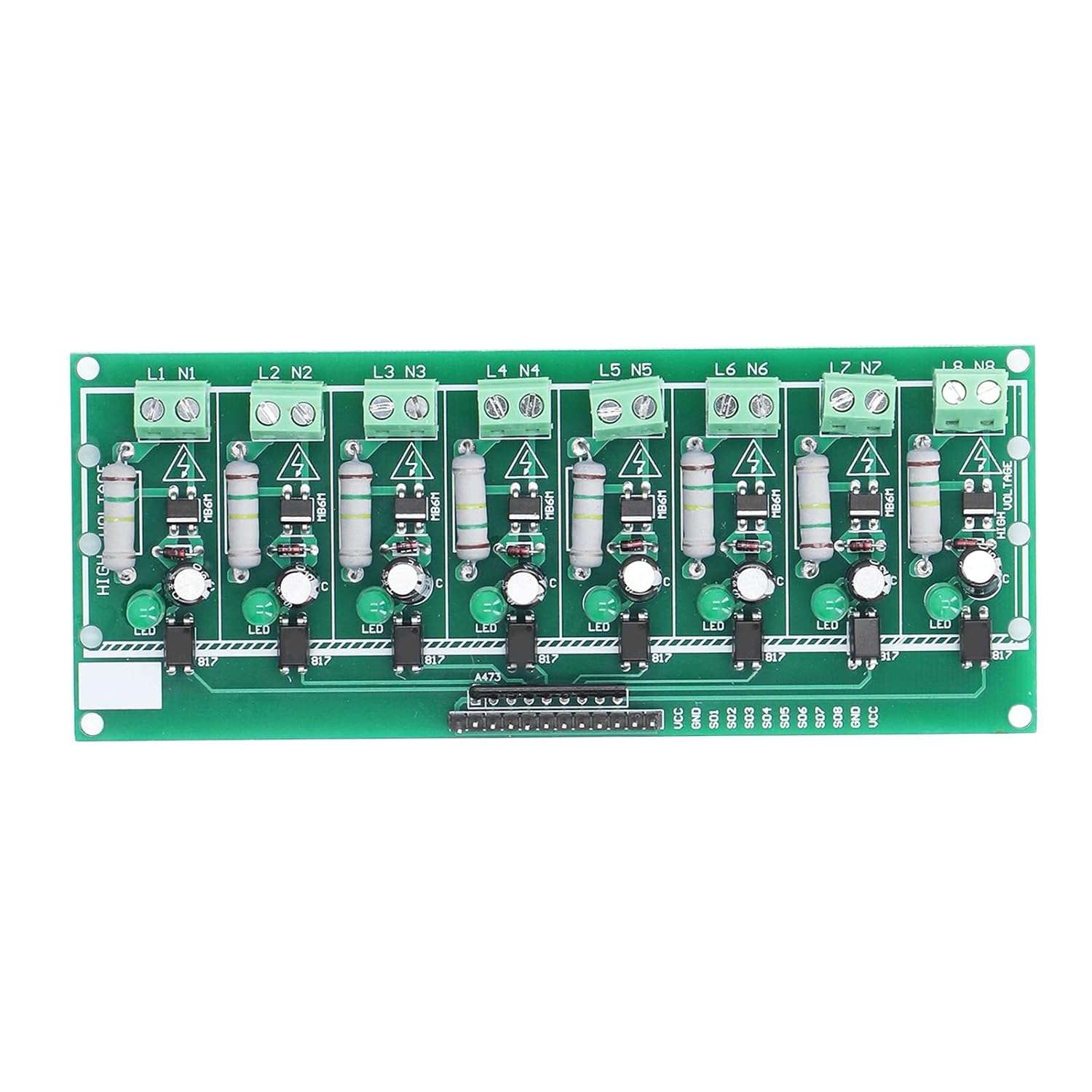 8 Channel 220V AC Optocoupler Isolation Module