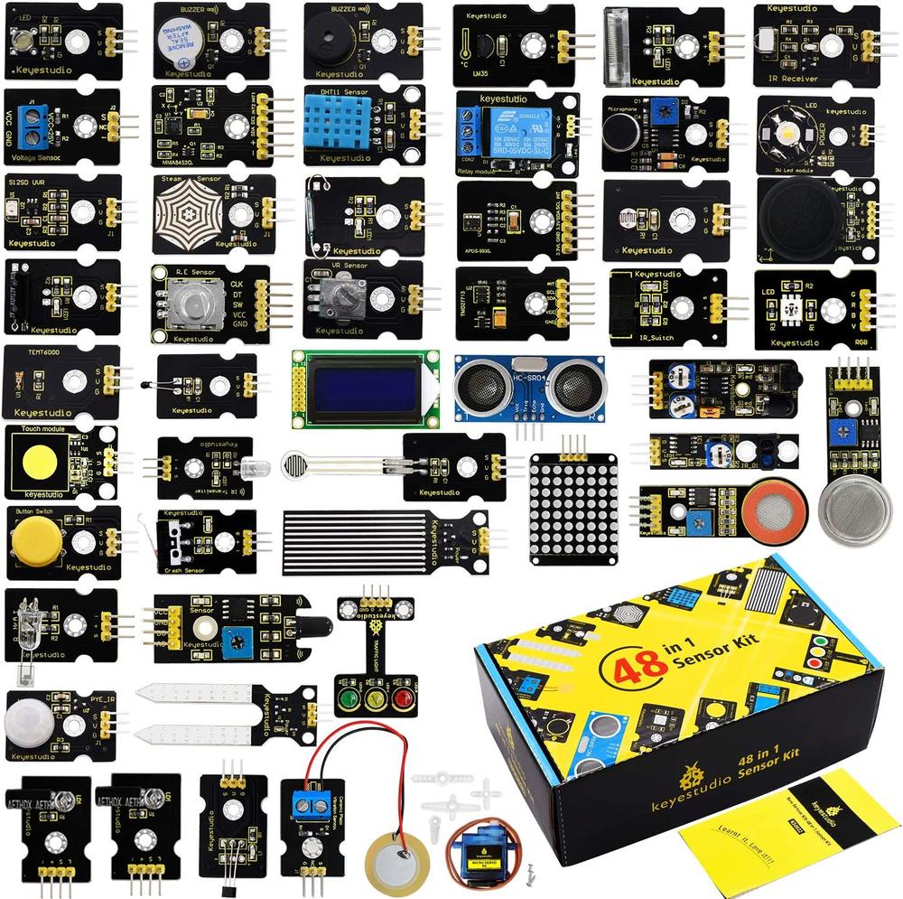 KEYESTUDIO 48 Sensors Modules Starter Kit for Arduino