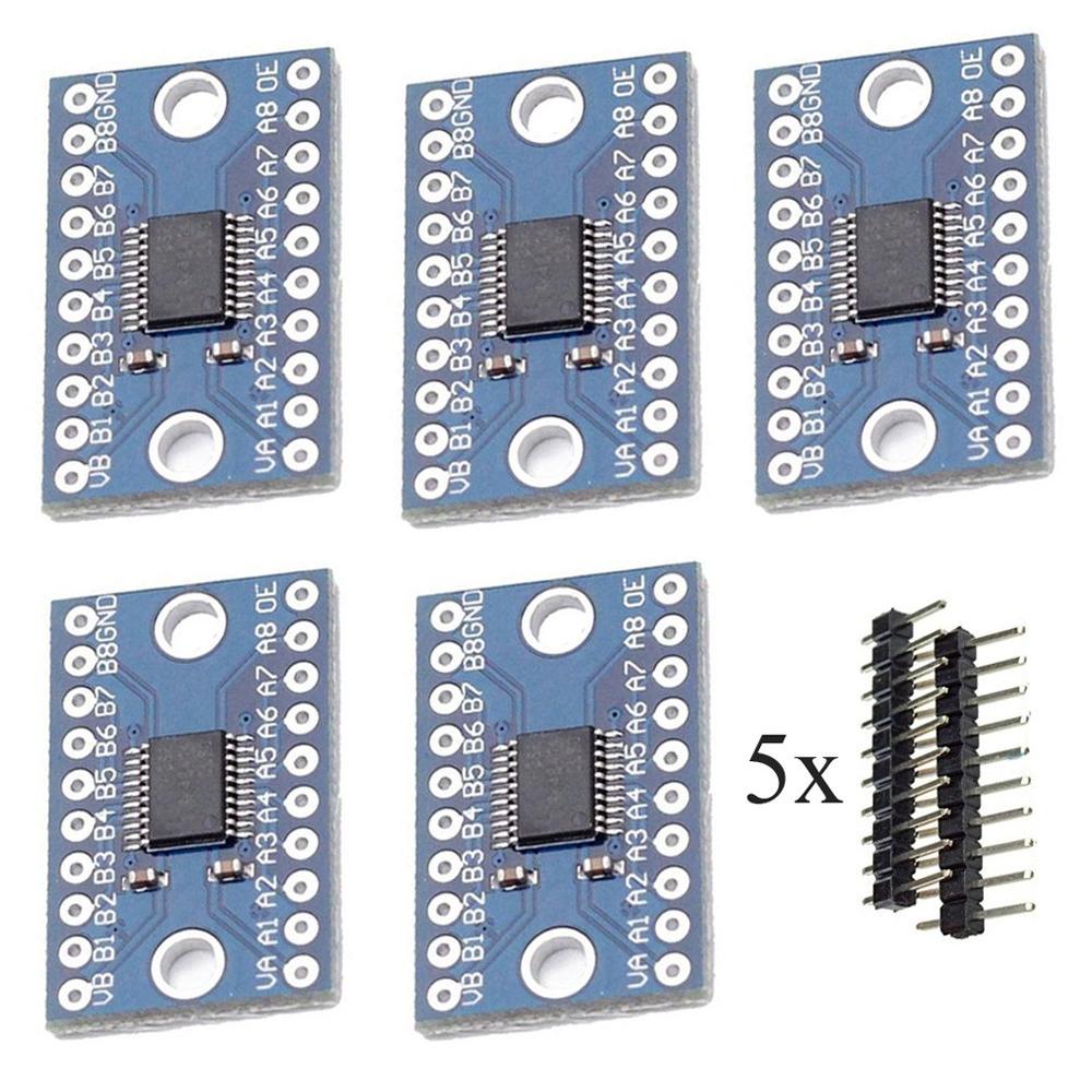 HiLetgo TXS0108E High Speed Full Duplex 8 Channel 8-Bit Level Conversion Module (5PCS)