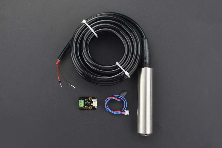 DFRobot KIT0139 Industrial Stainless Steel Submersible Pressure Level Sensor (0 to 5m, IP68)