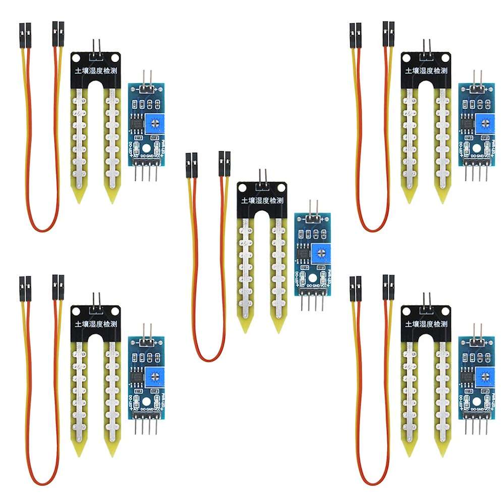 KeeYees Resistive Soil Moisture Sensor with LM393 Module (5PCS)