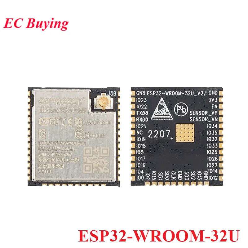 ESP32-WROOM-32U-N4 Wi-Fi/BT Module (4MB Flash)