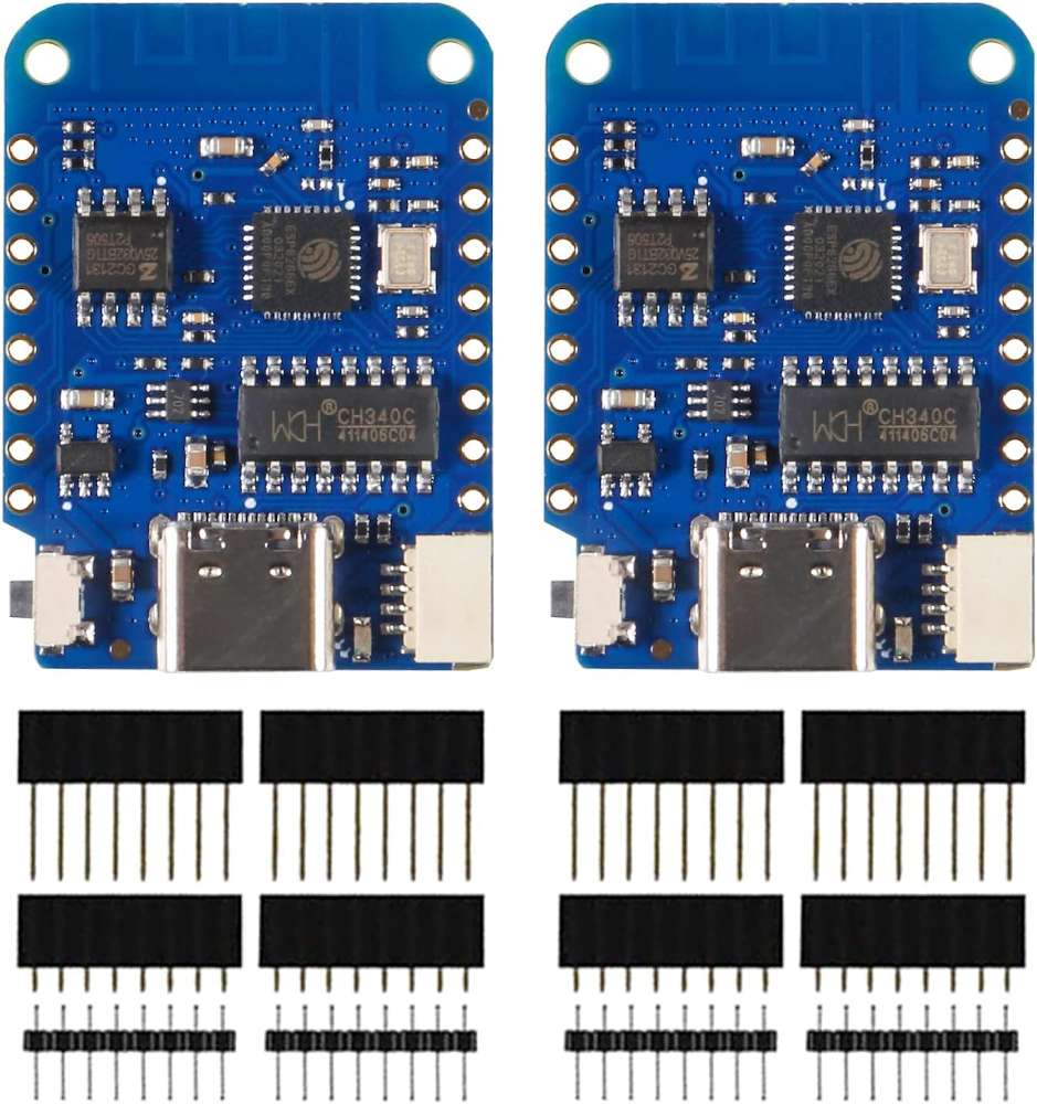 QCCAN ESP8266 Wemos D1 Mini V4.0.0 Wi-Fi Dev Board (2PCS)