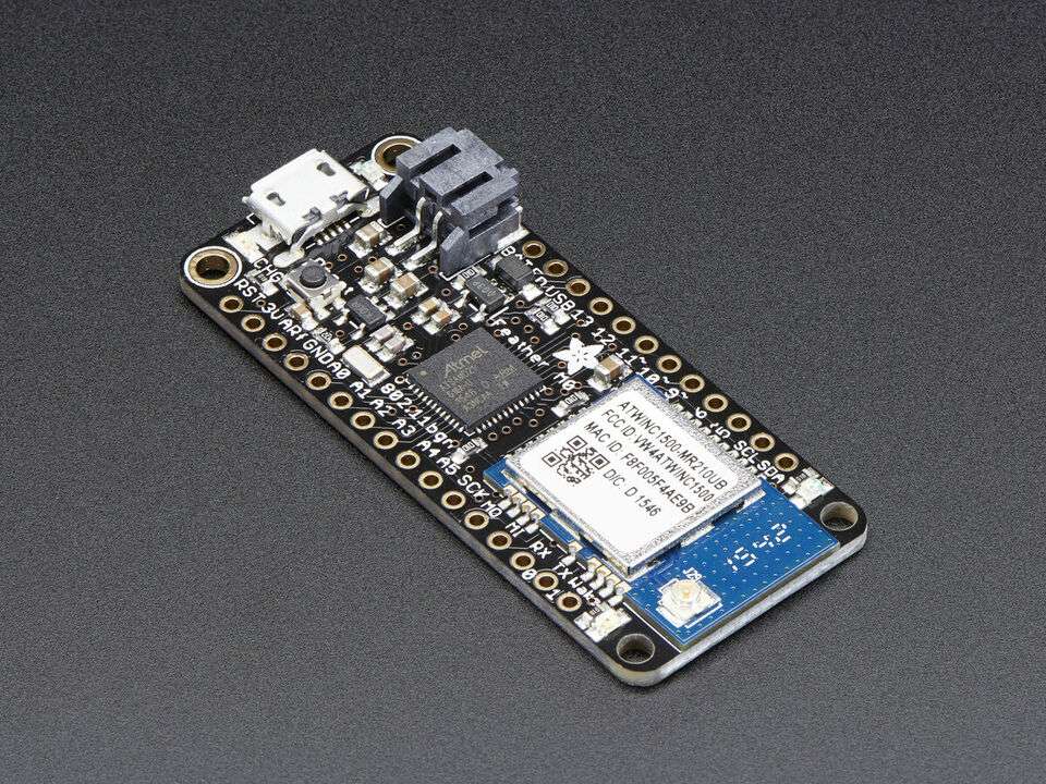 Adafruit 3061 Feather M0 WiFi with uFL - ATSAMD21 + ATWINC1500 (fw 19.4.4) with Loose Headers