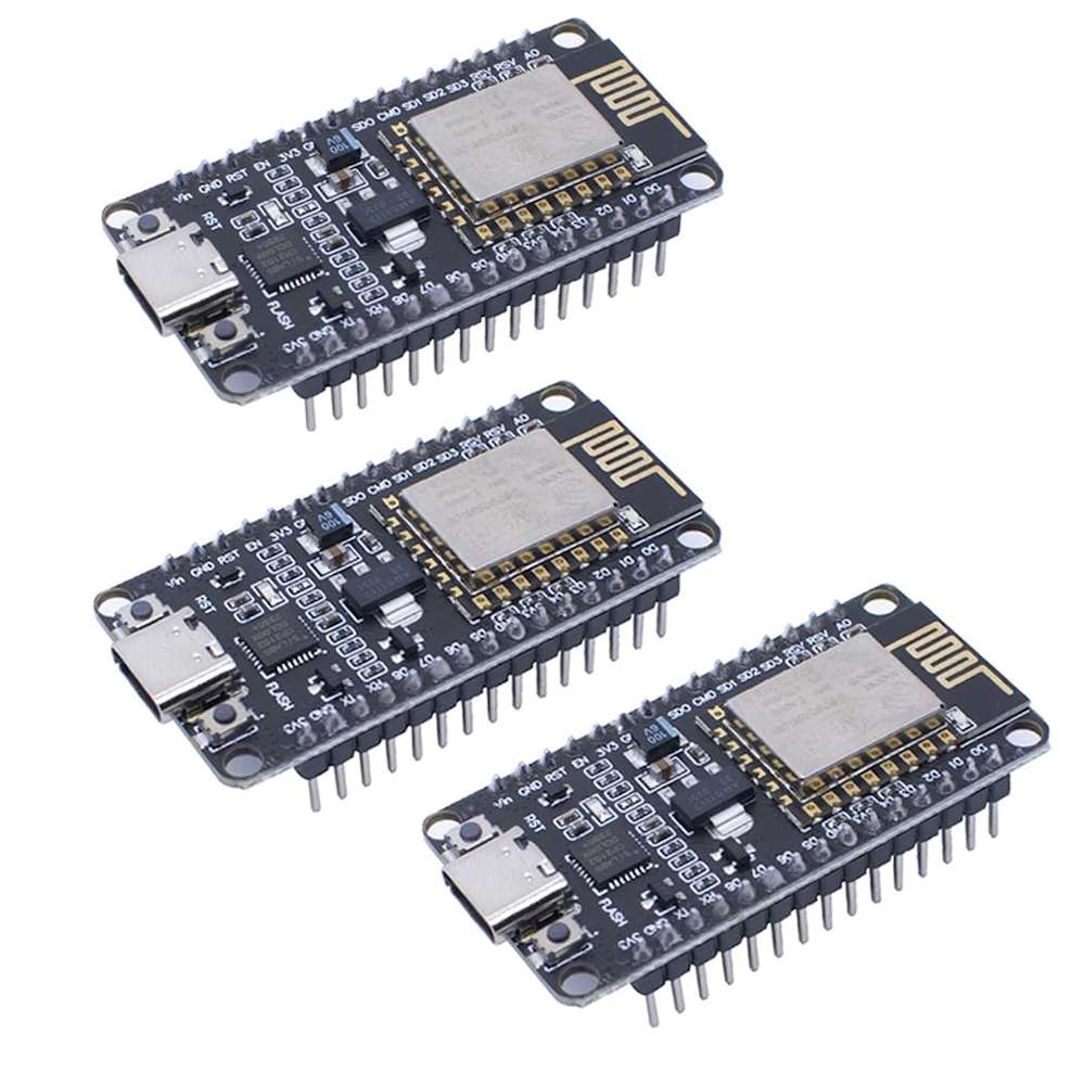 HiLetgo ESP8266 ESP-12E NodeMCU Dev Board with USB-C and CP2102 (3PCS)