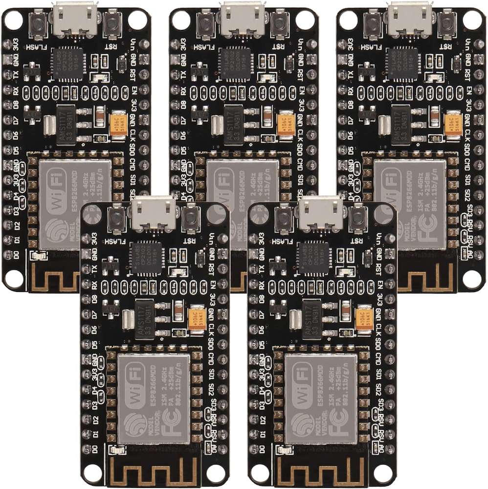 AITRIP ESP8266 ESP-12F NodeMCU Dev Board with Micro-USB and CP2102 (5PCS)