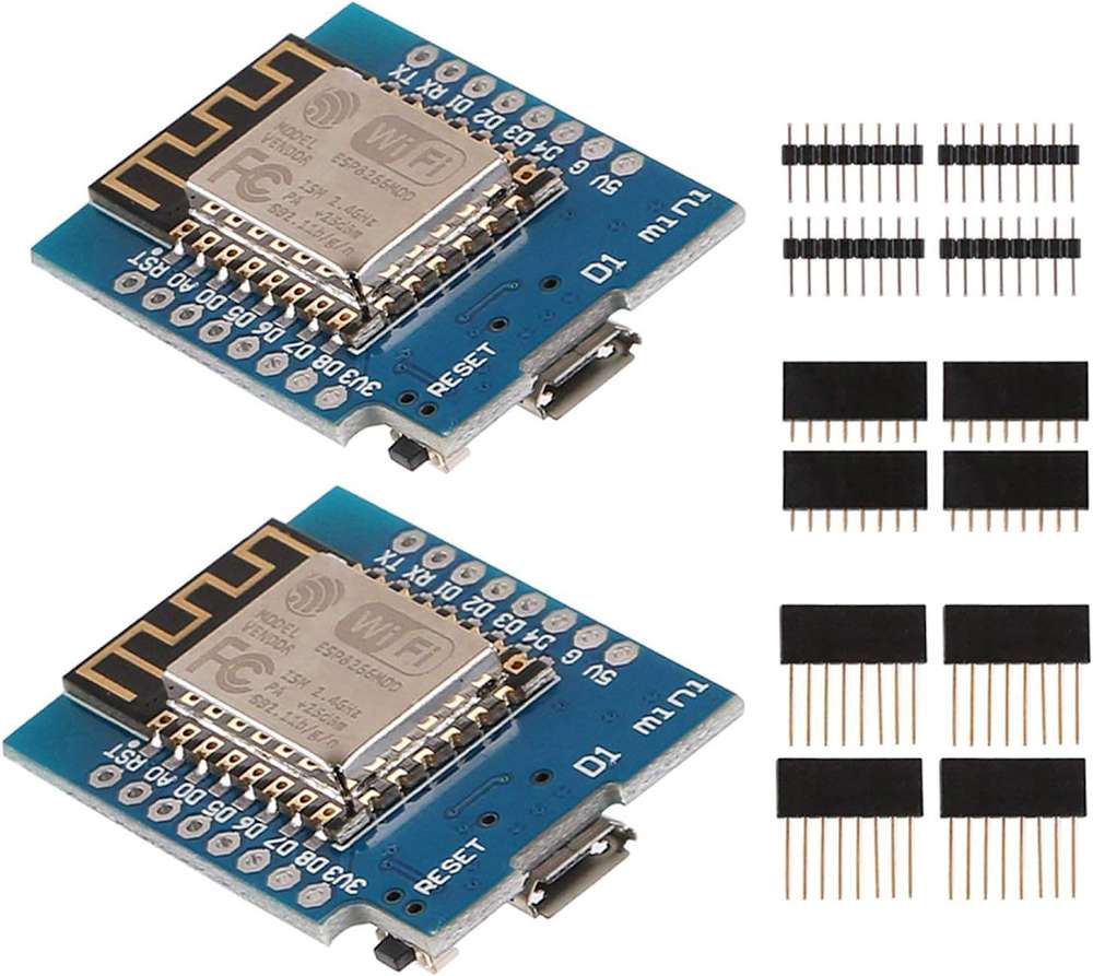 MakerFocus ESP8266 ESP-12F D1 Mini WiFi Dev Board with Micro-USB and CH340 (2PCS)