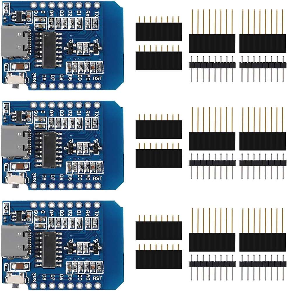 ACEIRMC ESP8266 ESP-12F D1 Mini WiFi Dev Board with USB-C and CH340 (3PCS)