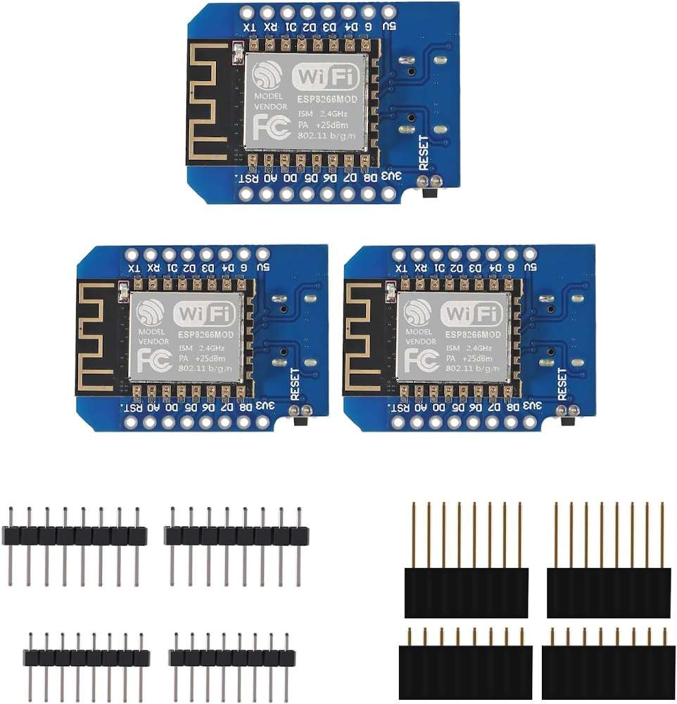 DORHEA ESP8266 ESP-12F D1 Mini WiFi Dev Board with USB-C and CH340 (3PCS)