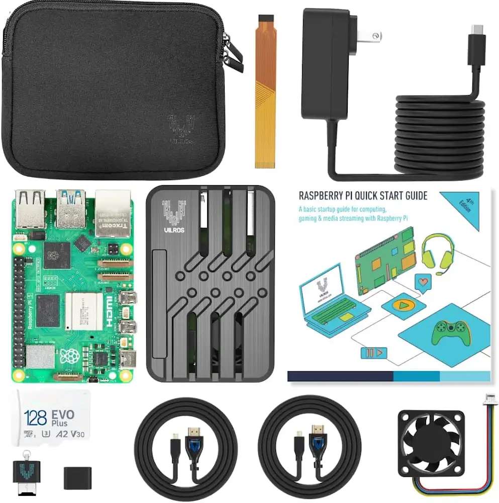 Vilros Complete Starter Kit for Raspberry Pi 5 (4GB RAM)