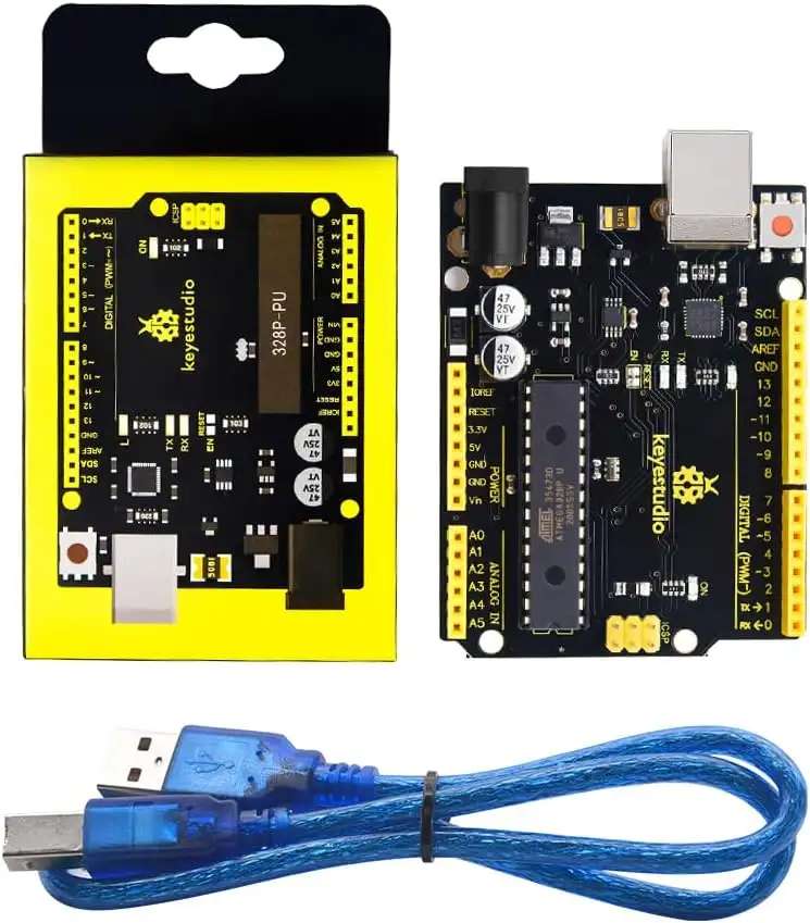 KEYESTUDIO V4.0 Arduino UNO R3 ATmega328 Board with USB Cable