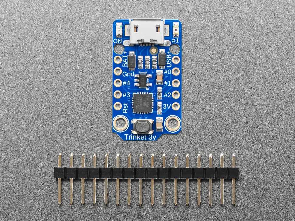 Adafruit 1500 Trinket ATtiny85 - Mini Microcontroller Board - 3.3V Logic