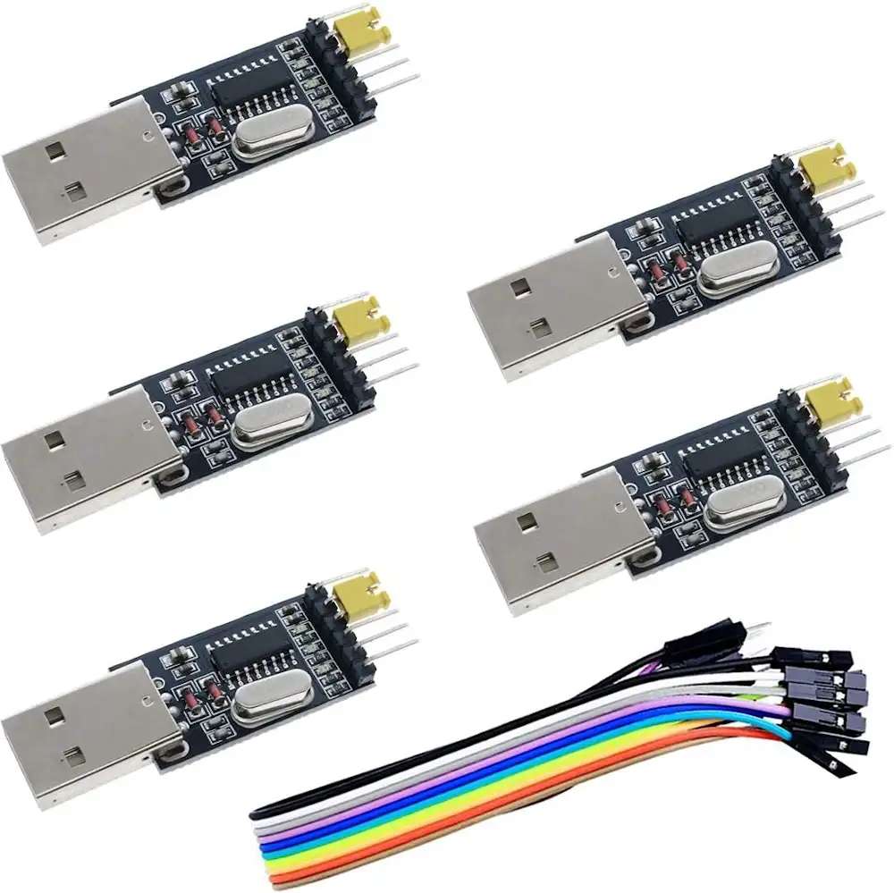 HiLetgo USB to Serial Adapter - CH340C with USB Type-A Connector (5PCS)