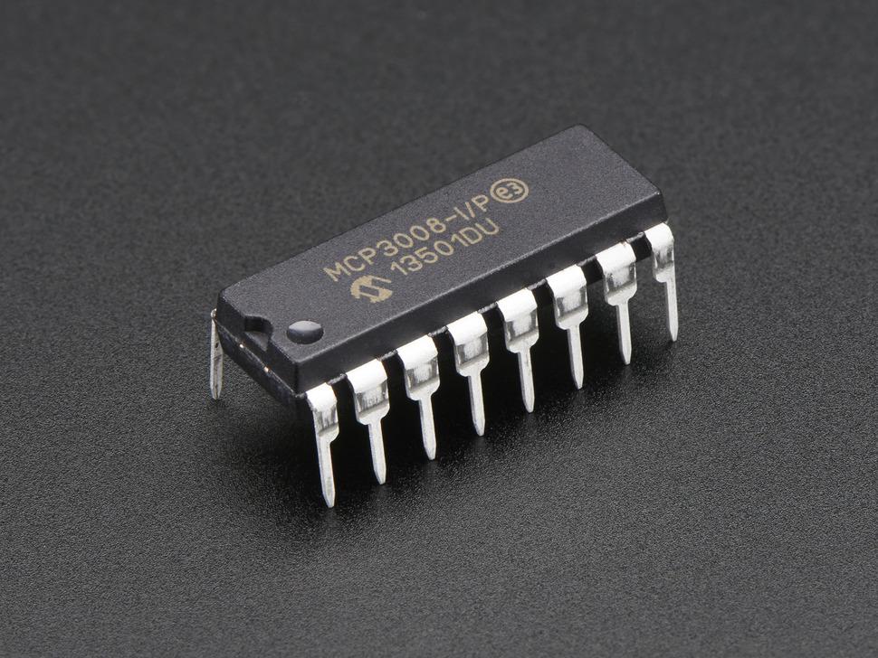 Adafruit 856 MCP3008-I/P 10-Bit ADC with SPI