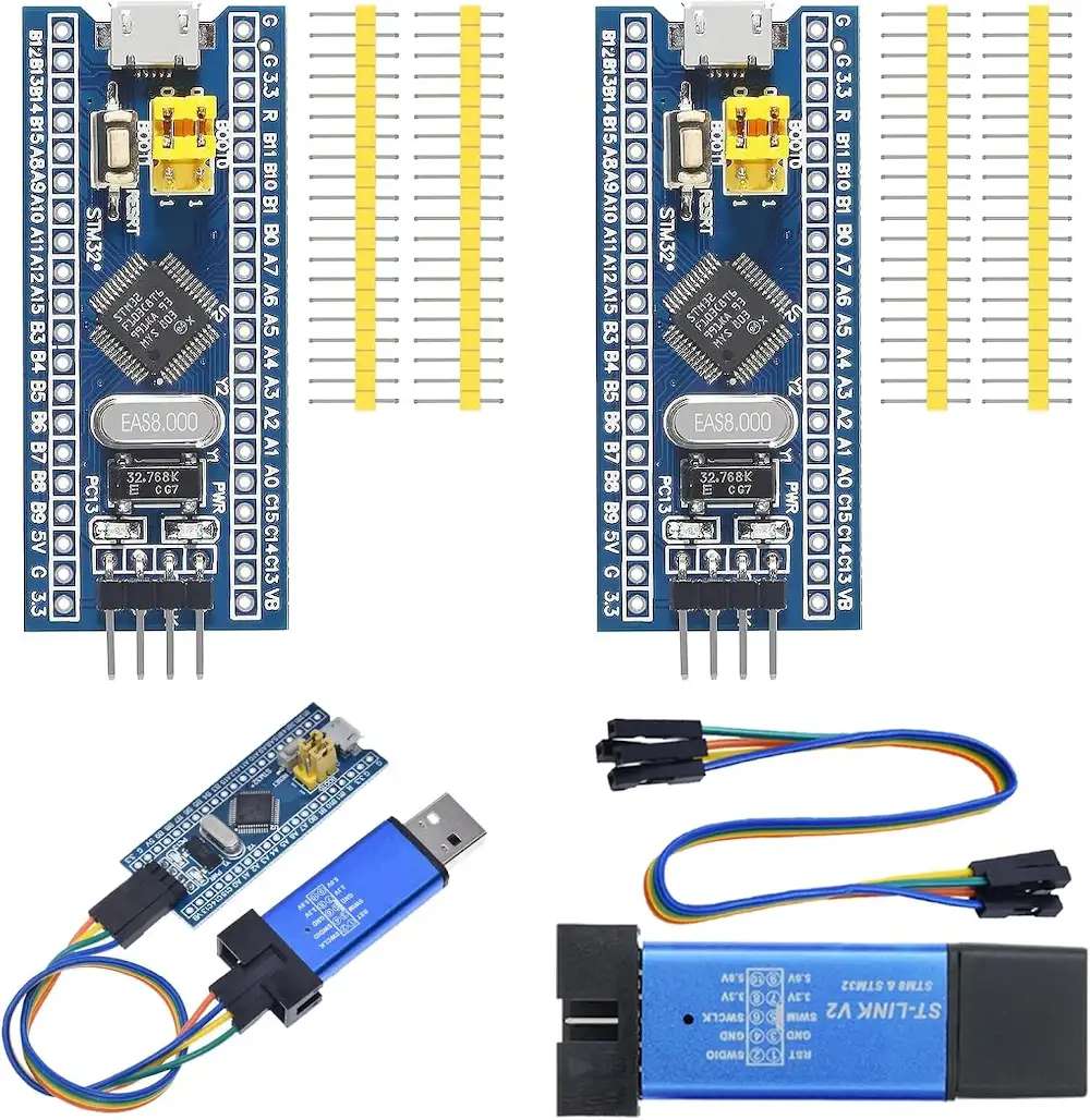 ALMOCN STM32F103C8T6 Minimum System Development Board (2PCS) with ST-LINK V2 Programmer (1PCS)