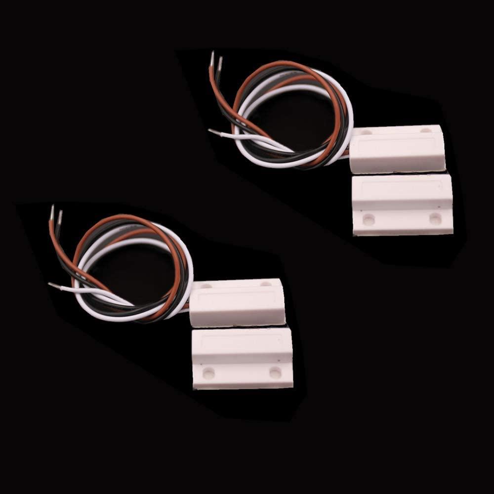 TAKHRWOD M38 Wired NC/NO  Magnetic Reed Switch White (2PCS)