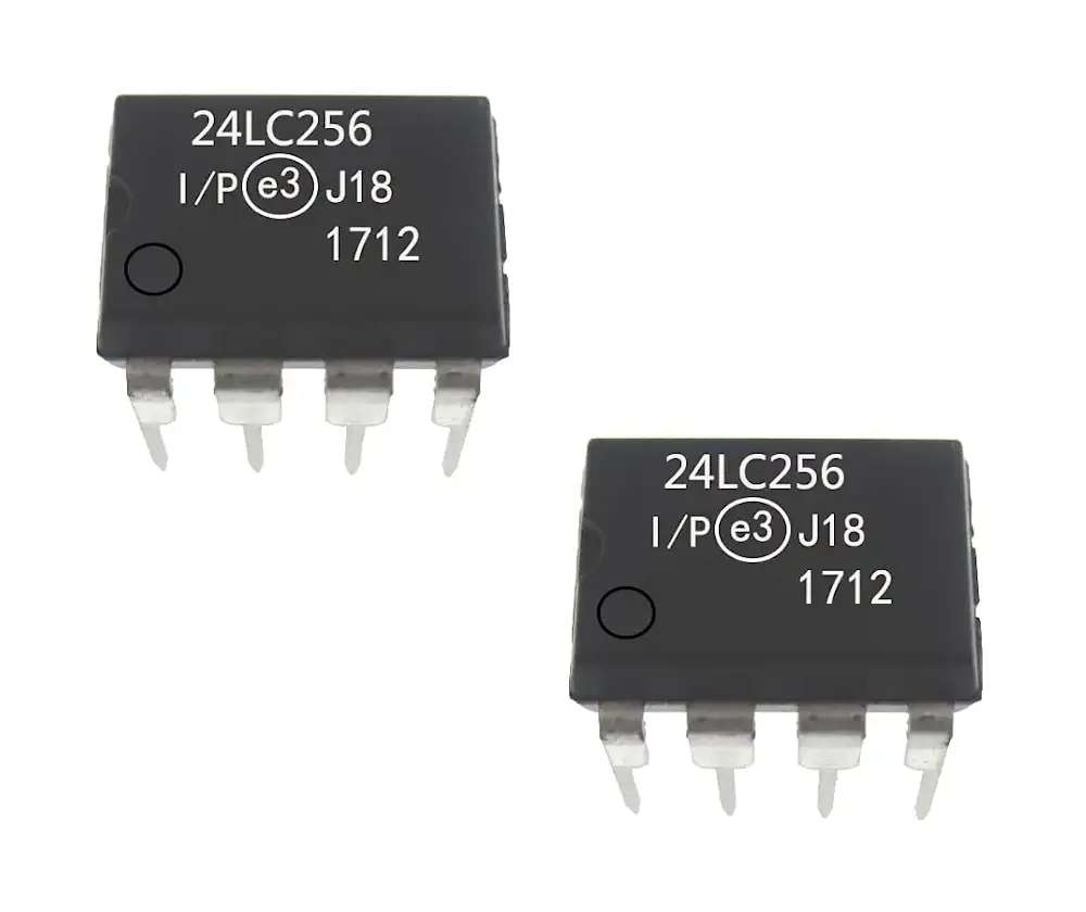 24LC256-I/P DIP-8 I2C EEPROM 256Kbit IC (2PCS)