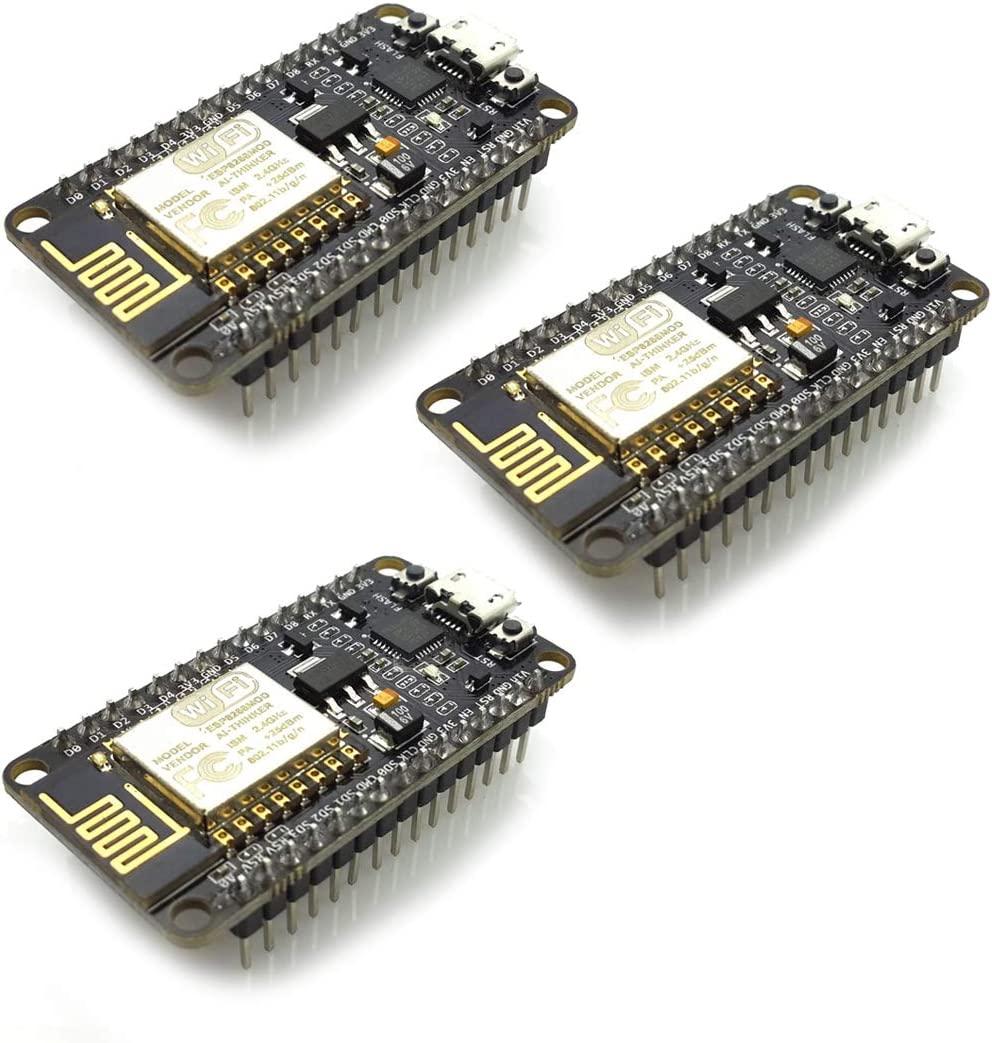 HiLetgo ESP8266 ESP-12E NodeMCU Dev Board with Micro-USB and CP2102 (3PCS)